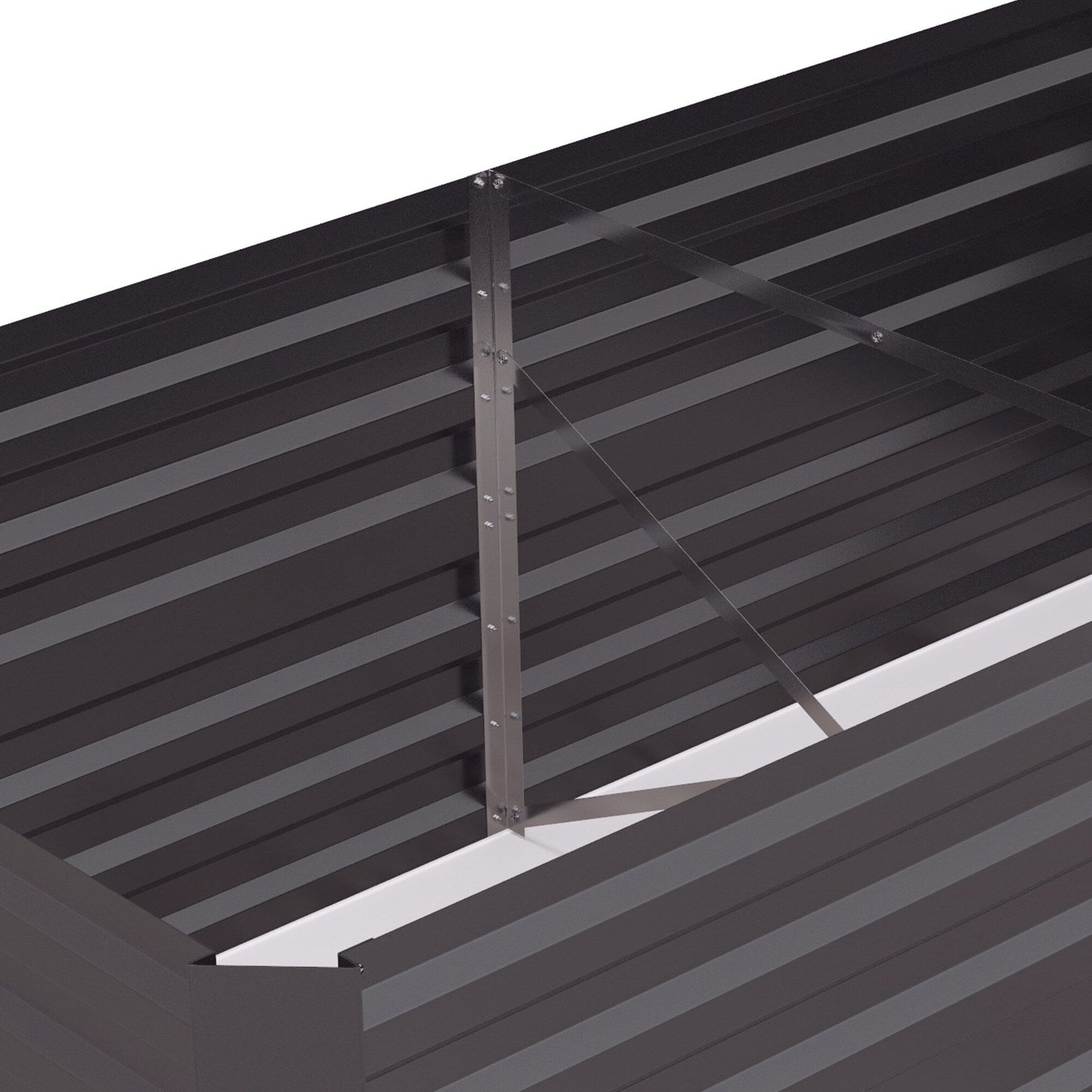 Jardinière surélevée Outsunny, 71 x 36 x 23 cm, jardinières en acier galvanisé pour plantes d'extérieur avec tiges renforcées