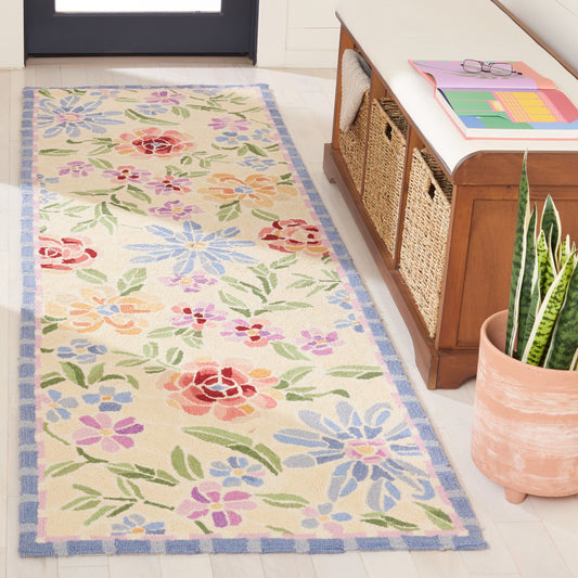 Tapis en laine floral Chelsea Sprig fait main SAFAVIEH