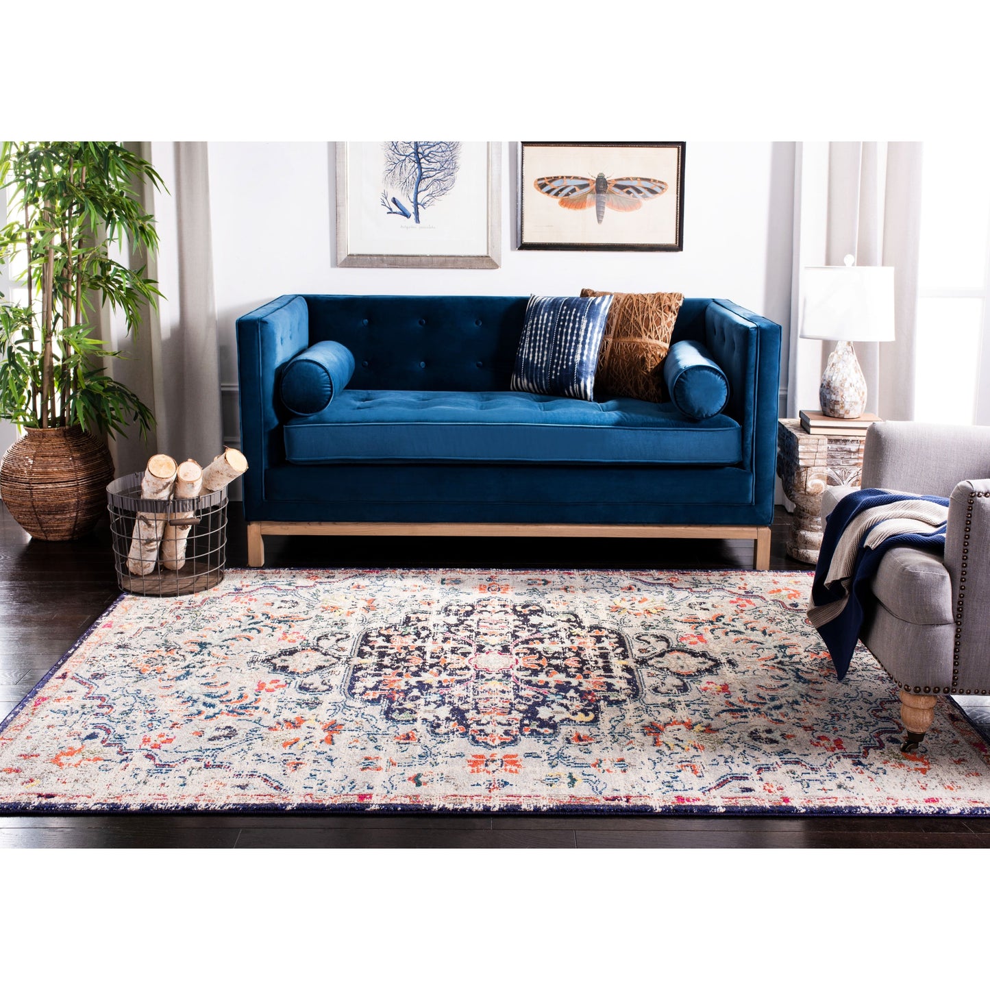 Tapis SAFAVIEH Madison Libusa Boho à médaillon vieilli