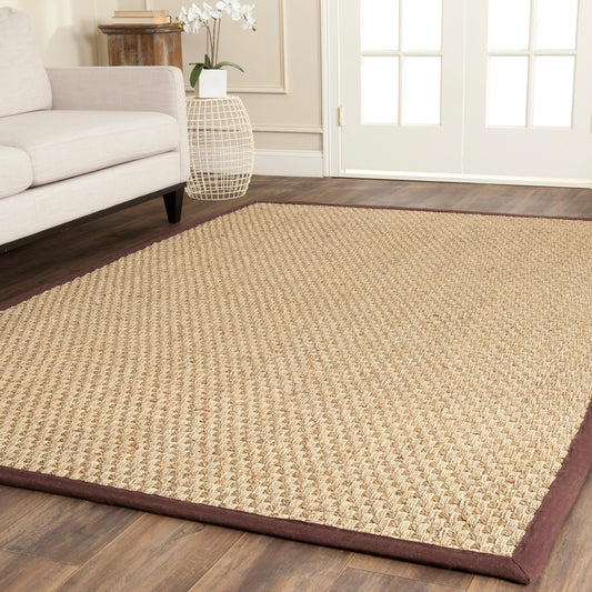 Tapis SAFAVIEH en fibres naturelles Zymryd à motif vannerie en jonc de mer