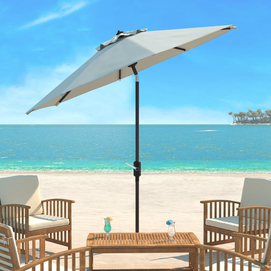 Parasol de patio inclinable et à manivelle en aluminium SAFAVIEH Rieta de 9 pieds, base non incluse