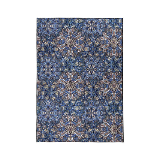 Tapis d'intérieur et d'extérieur antidérapant à motif floral bohème Cassidy de qualité supérieure