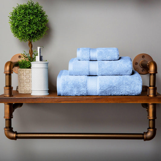 Ensemble de serviettes 3 pièces en coton égyptien épais de qualité supérieure