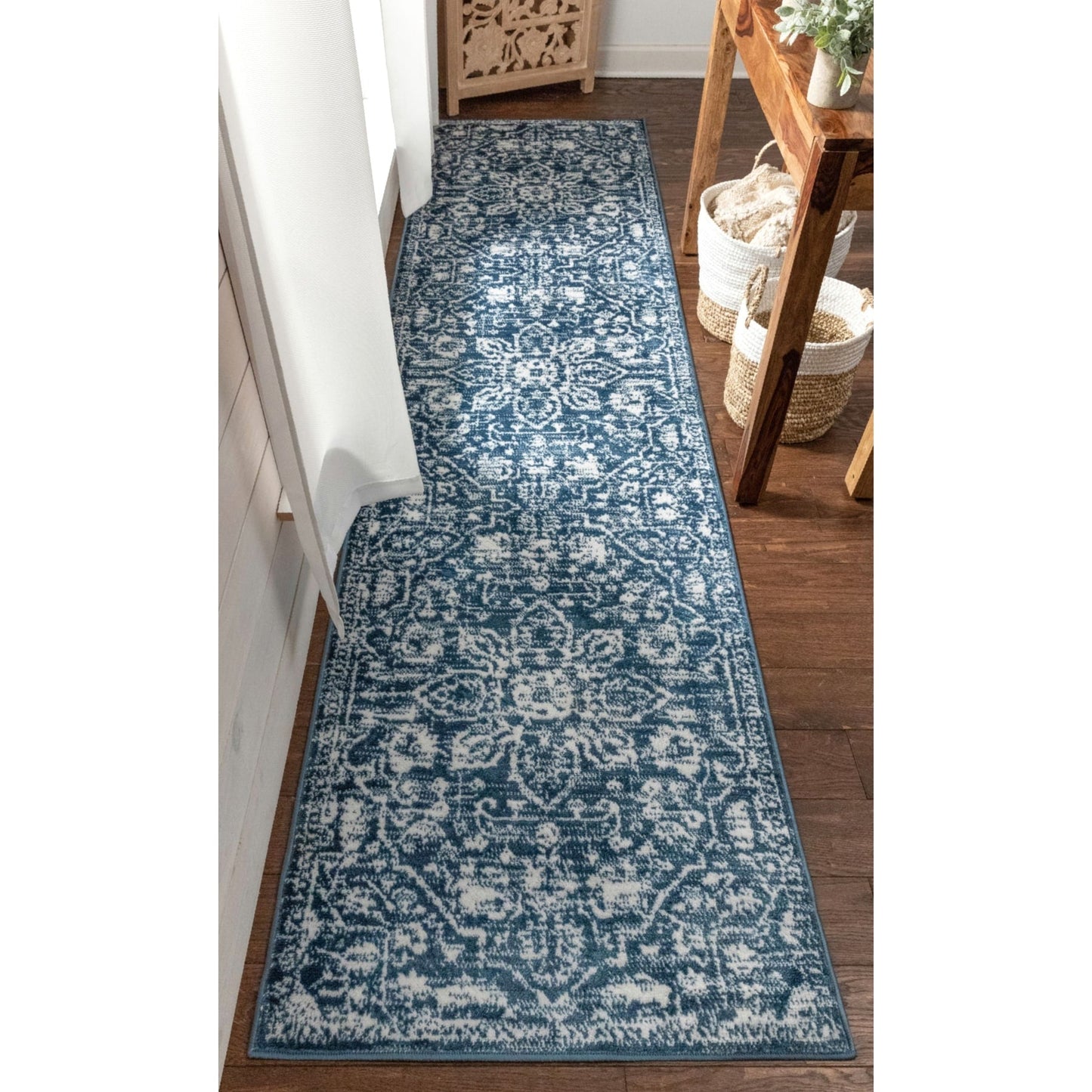 Tapis oriental bohème vintage à motif floral bien tissé Dazzle Disa