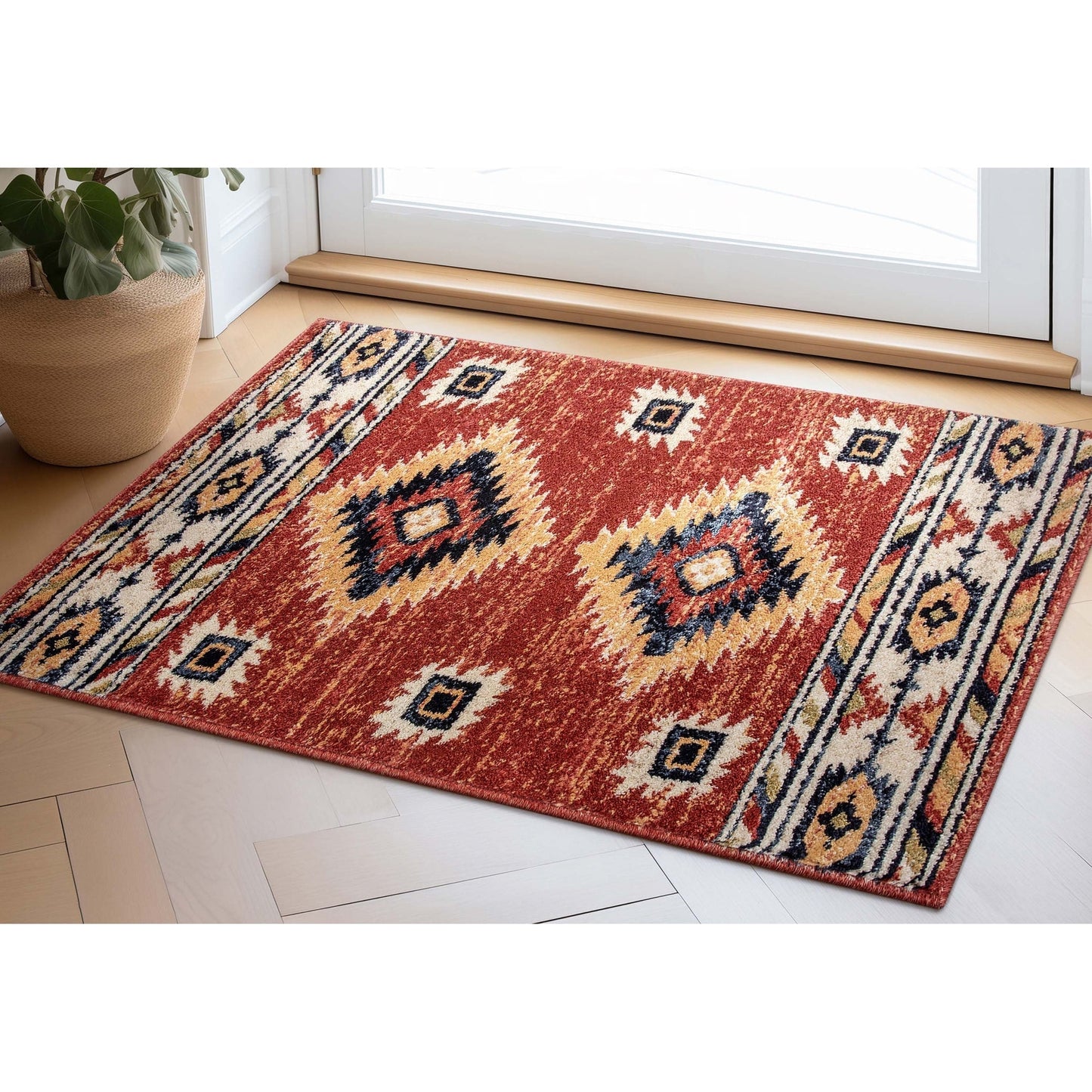 Tapis tribal du sud-ouest de Tulsa Lea bien tissé
