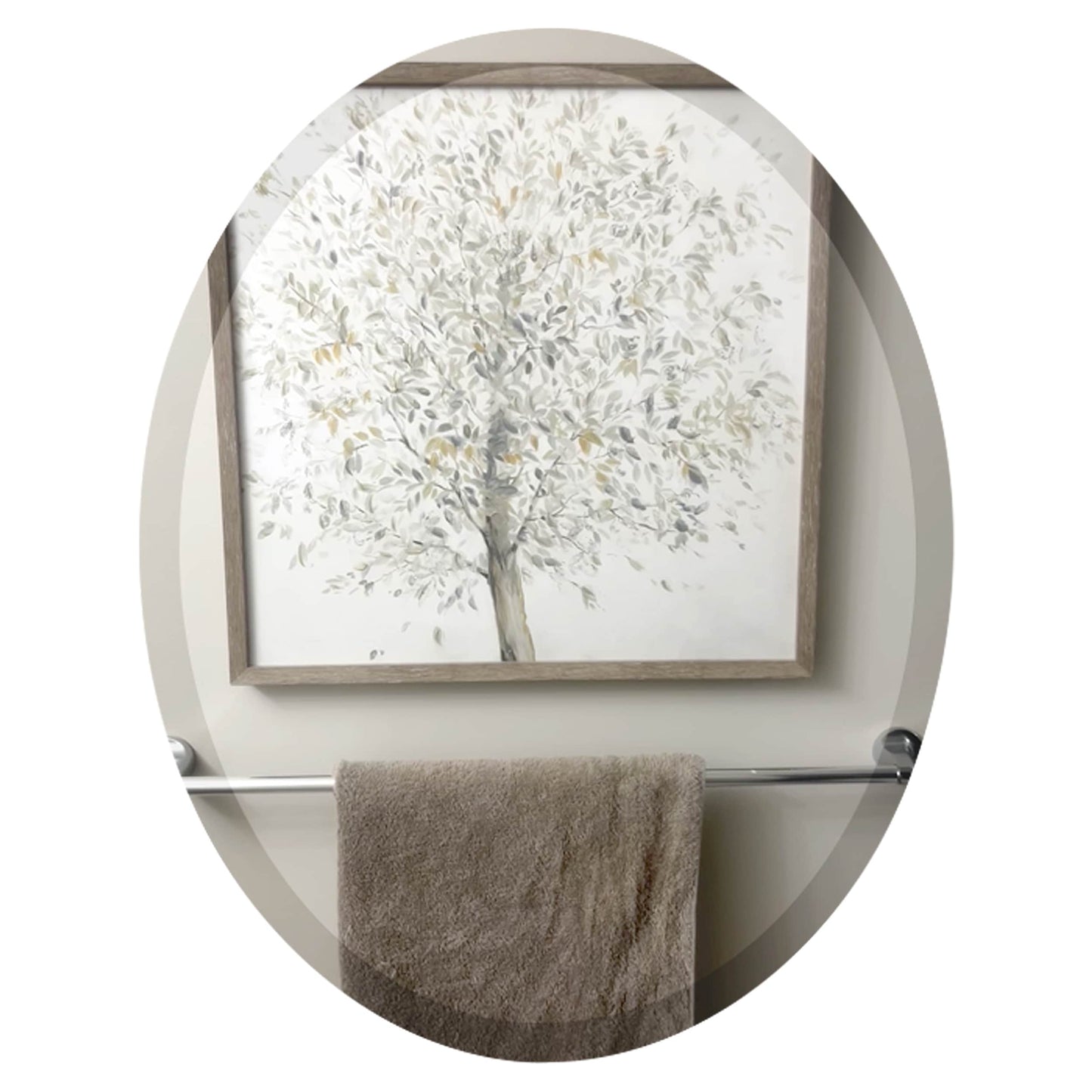 Miroir biseauté ovale sans cadre Wells