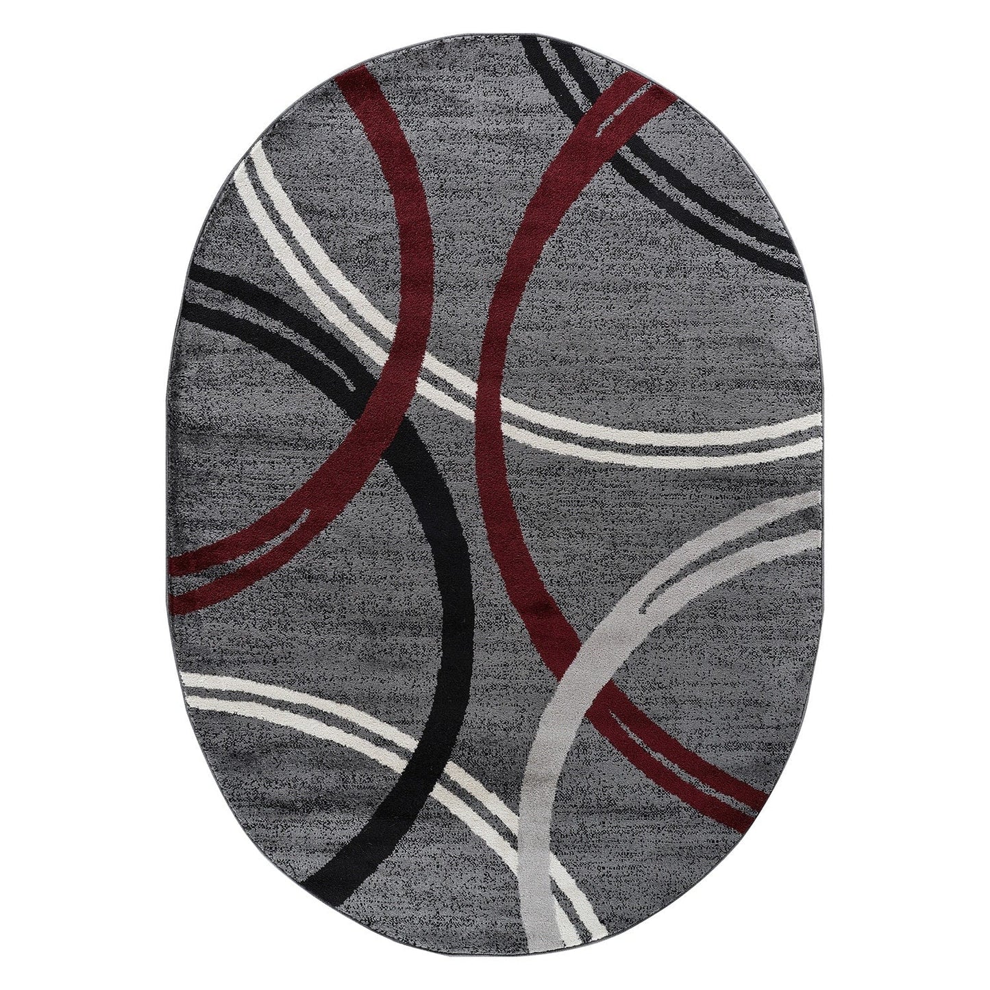 Tapis contemporain à motifs abstraits de cercles de la World Rug Gallery