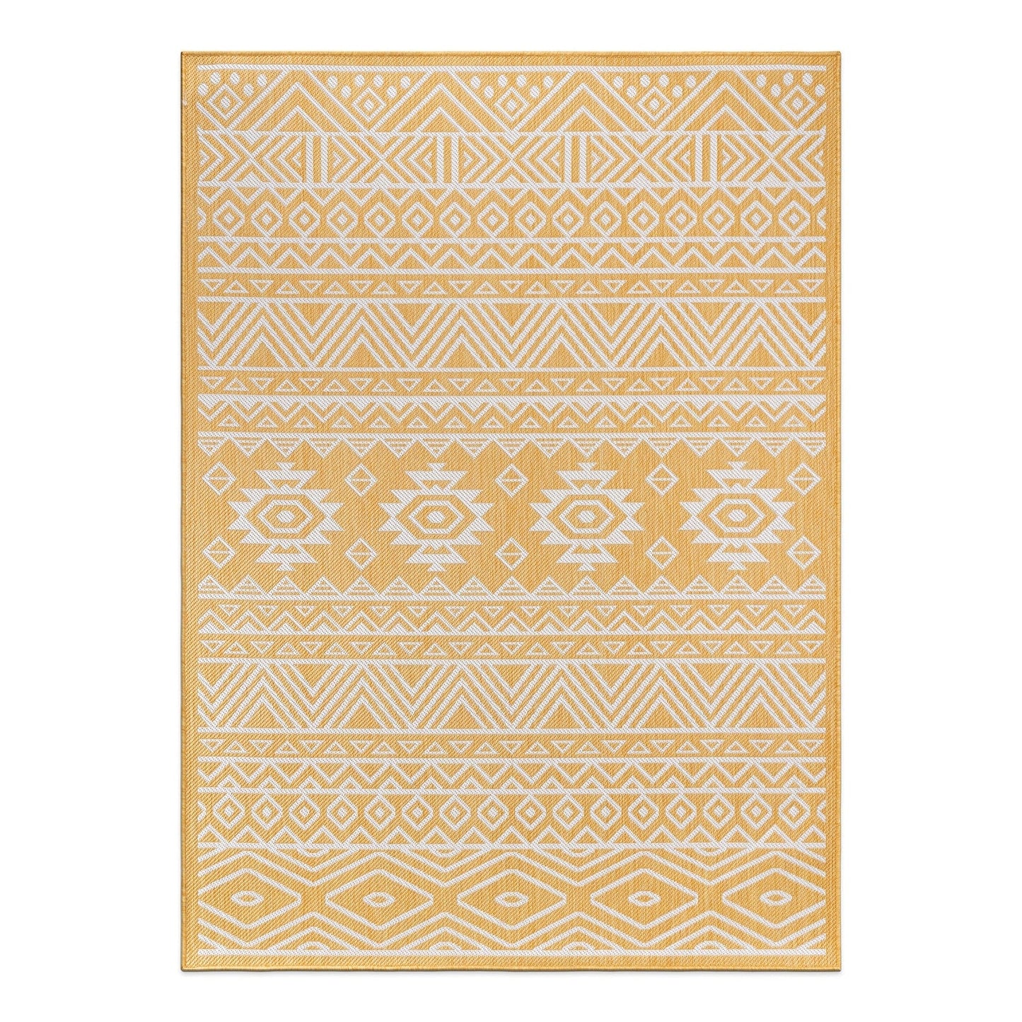 Tapis d'intérieur/extérieur texturé à motif géométrique bohème vieilli World Rug Gallery