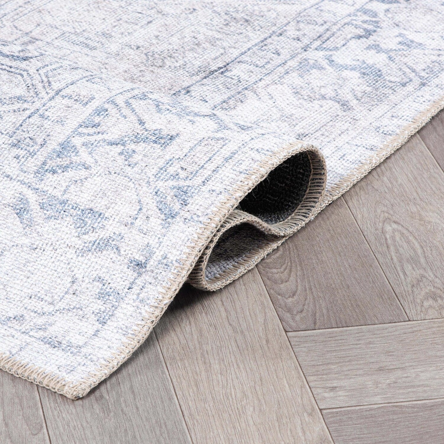 Tapis antidérapant lavable en machine à motif médaillon bohème vintage World Rug Gallery