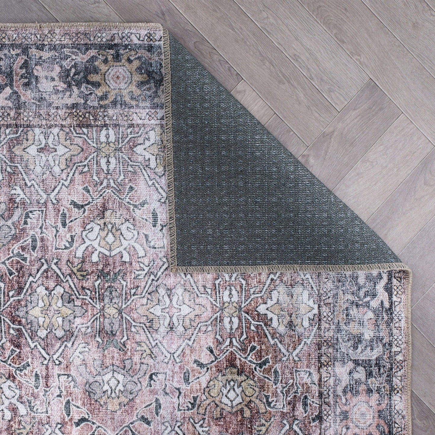 Tapis antidérapant lavable en machine, style vintage, World Rug Gallery