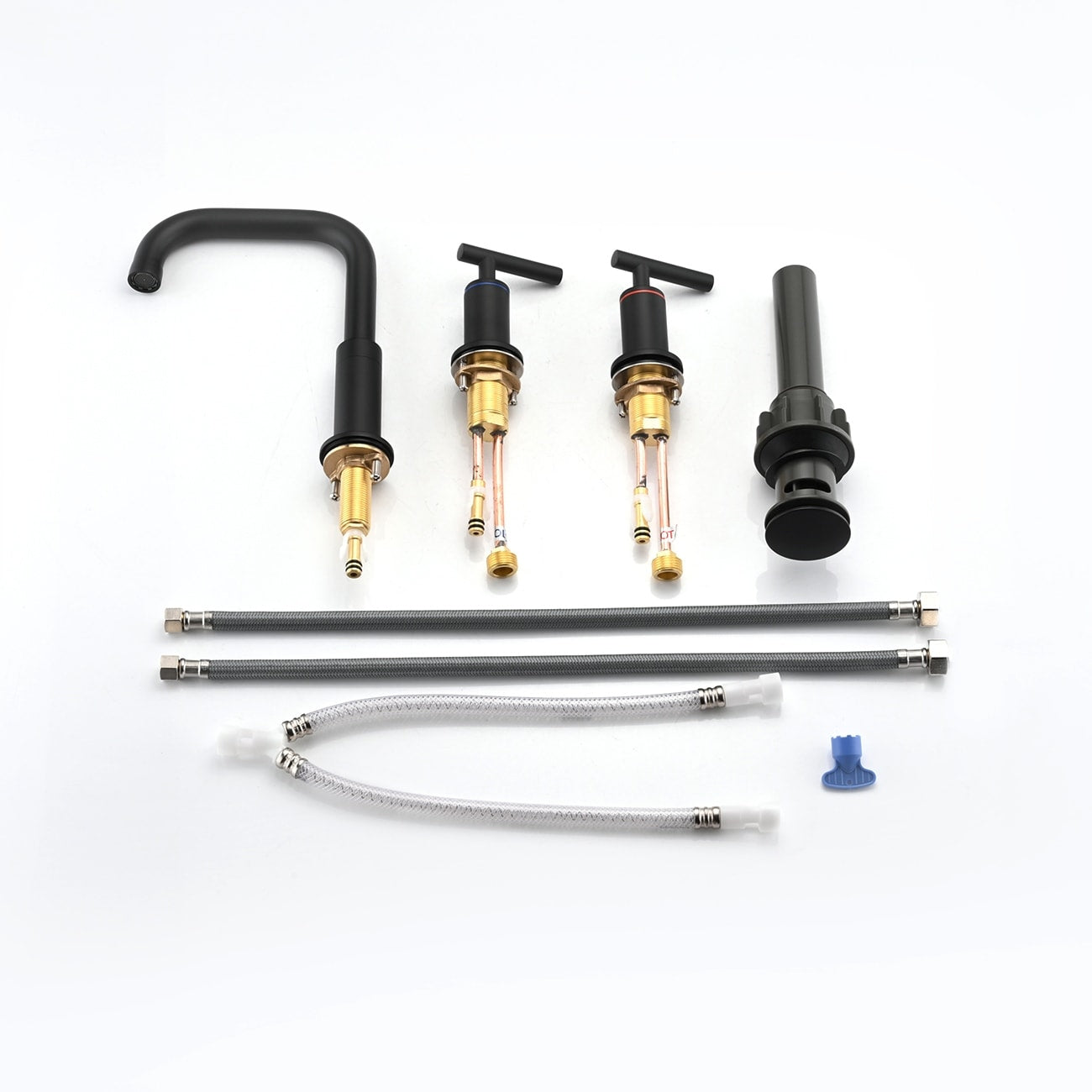 Robinet de lavabo de salle de bain de luxe YASINU de 8 pouces avec bonde escamotable