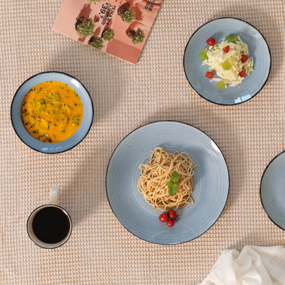 Service de vaisselle Dinewares Spin Wash, tasses, assiettes et bols à salade et à dîner, vaisselle de haute qualité