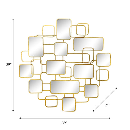 Sagebrook Home - Sculpture murale moderne et glamour en miroir