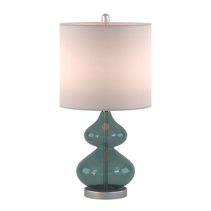 Lampe de table en verre courbé Ellipse, lot de 2