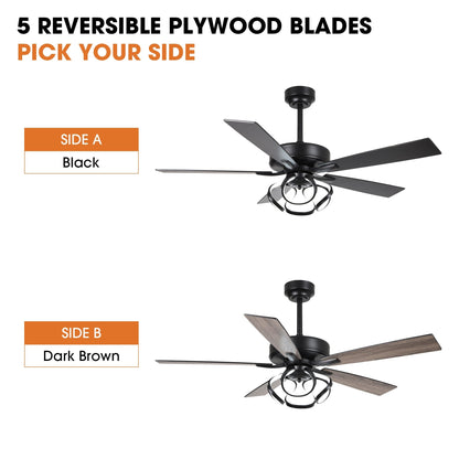 Ventilateur de plafond LED moderne d'intérieur chromé/noir à intensité variable avec lumière et télécommande