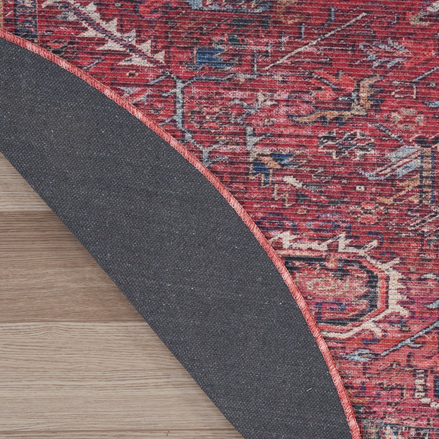 Tapis lavable en machine à motif floral persan vintage New Concept Washables