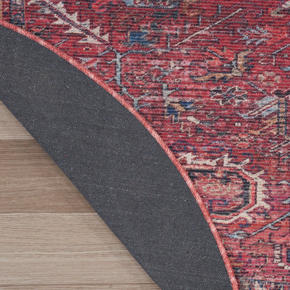 Tapis lavable en machine à motif floral persan vintage New Concept Washables