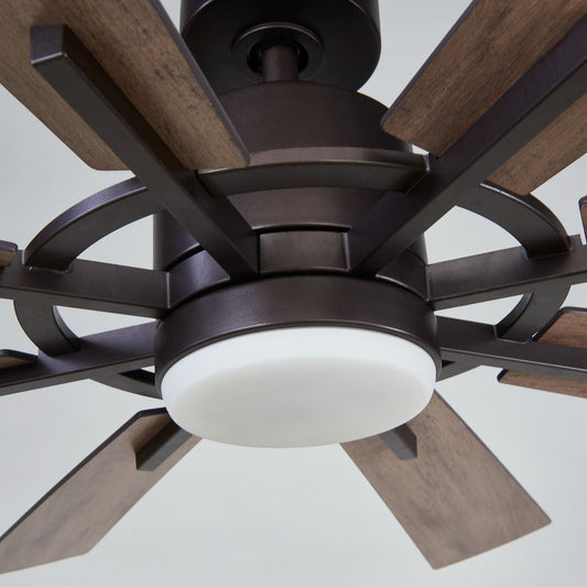 Ventilateur de plafond à LED intégré Parrot Uncle 60 Farmhouse avec lumière et télécommande