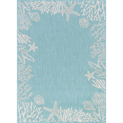Exo Coastal Graphic Print Indoor/Outdoor Area Rug