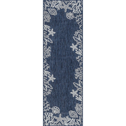 Exo Coastal Graphic Print Indoor/Outdoor Area Rug