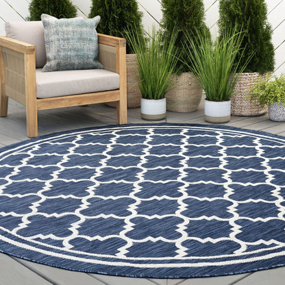 Exo Coastal Geometric Indoor/Outdoor Area Rug