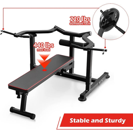 Machine de développé couché Zenova avec bras convergents indépendants et support d'haltères