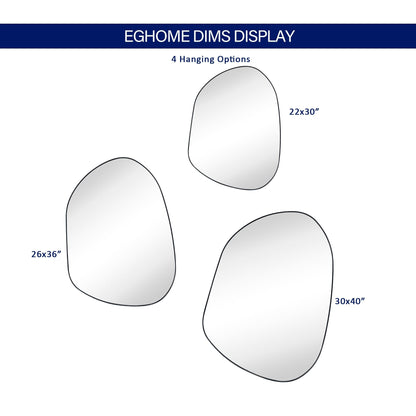 Miroir mural TEHOME Bertlinde de forme irrégulière pour salon