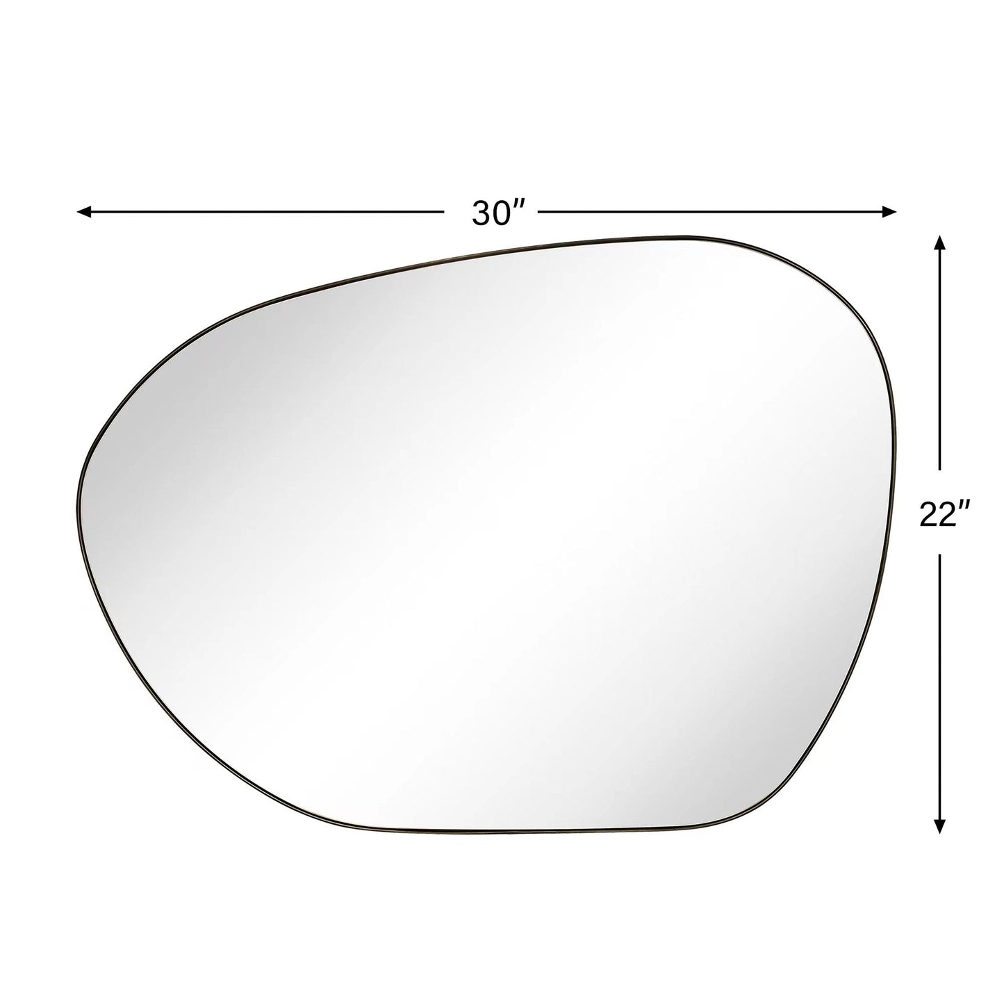 Miroir mural TEHOME Bertlinde de forme irrégulière pour salon