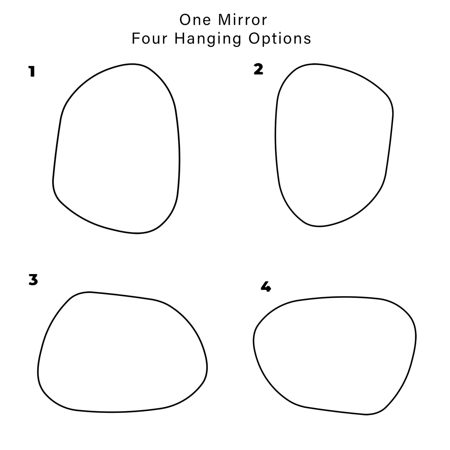 Miroir mural TEHOME Bertlinde de forme irrégulière pour salon