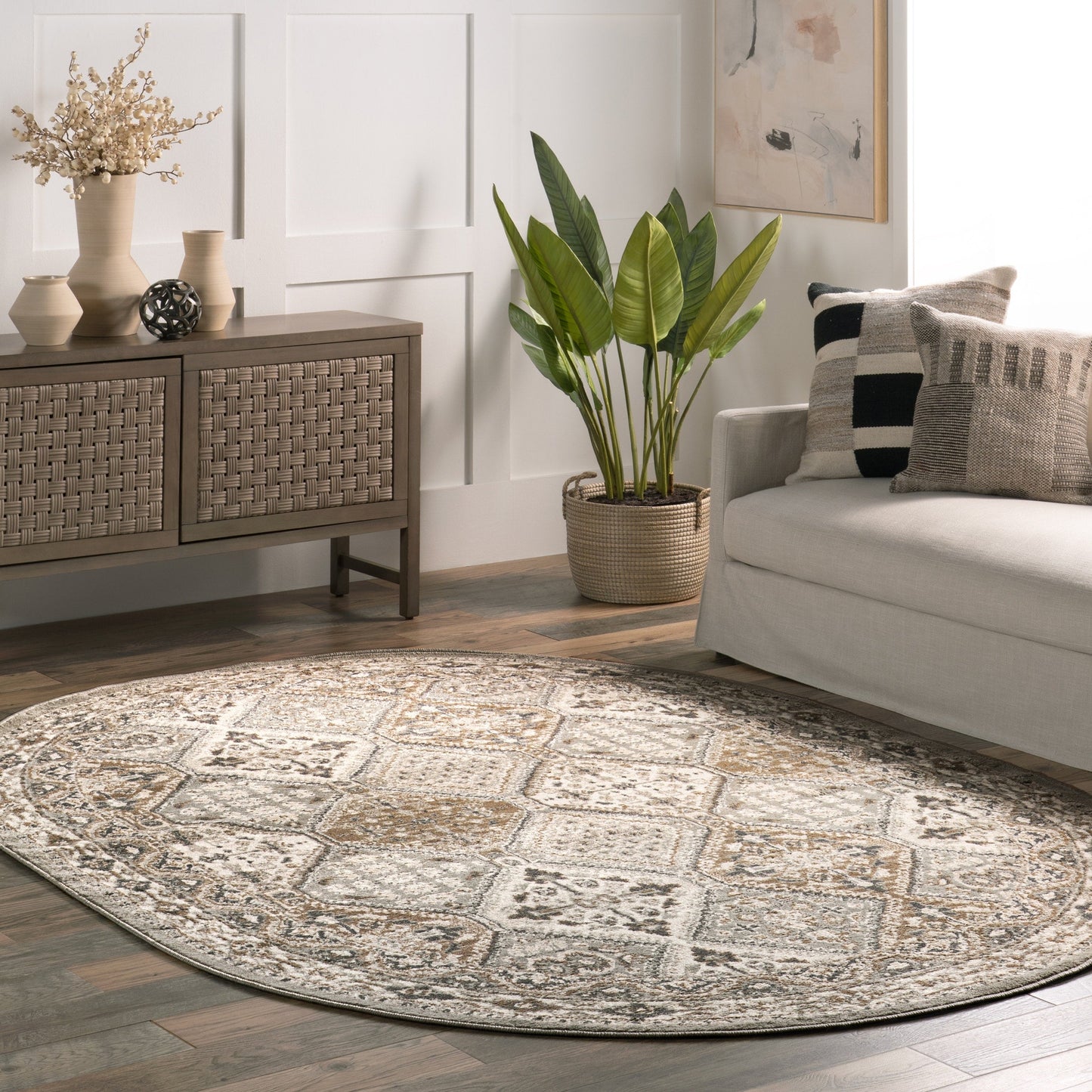Tapis carrelé traditionnel Nuloom Becca