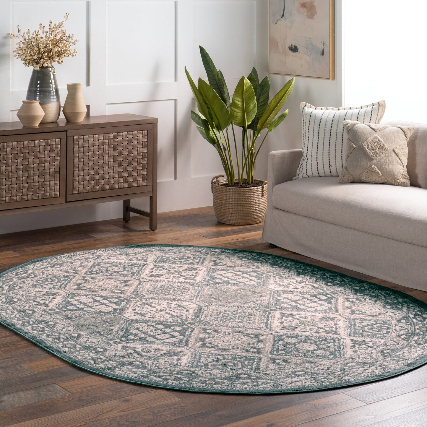 Tapis carrelé traditionnel Nuloom Becca