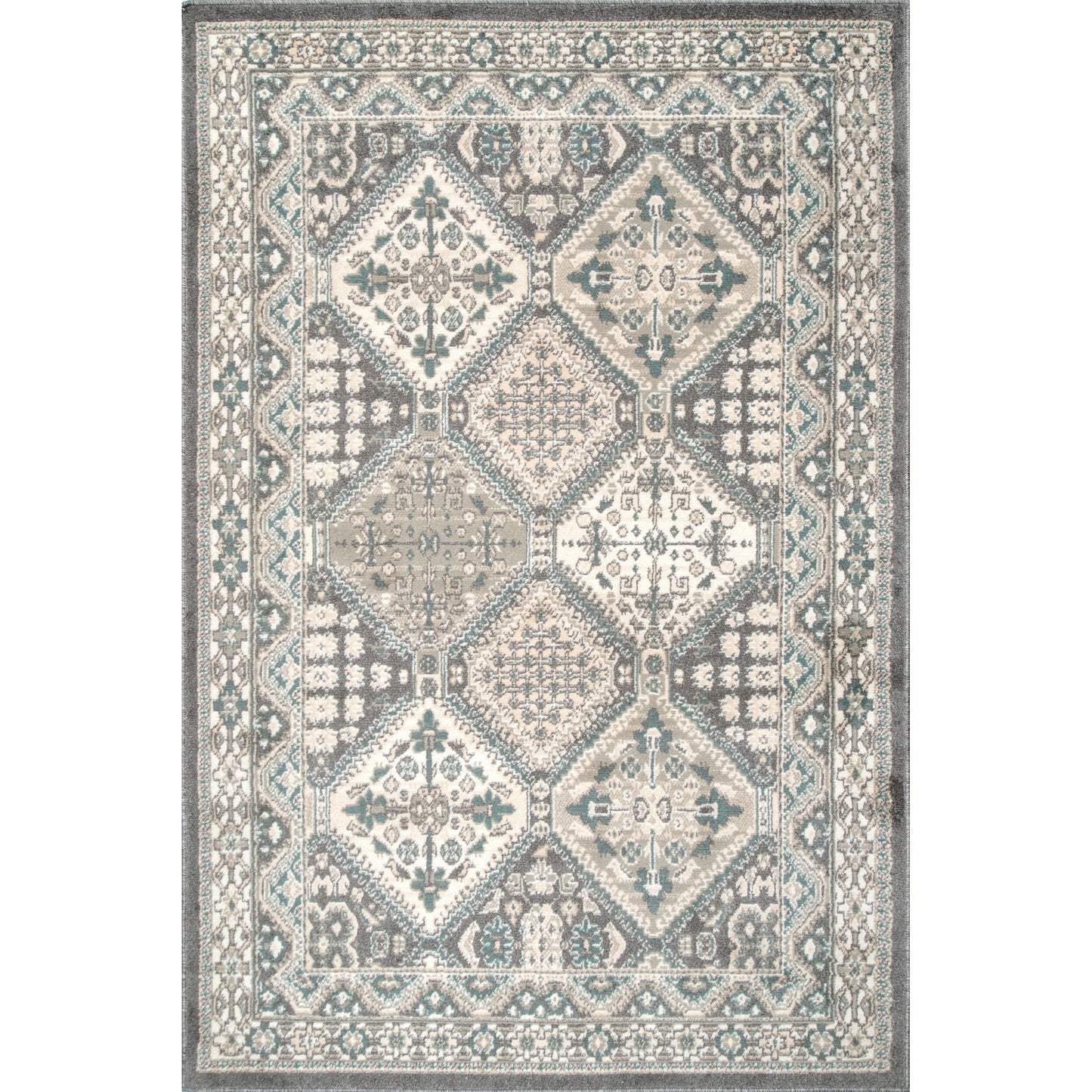 Tapis carrelé traditionnel Nuloom Becca