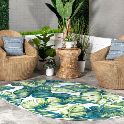 Tapis d'intérieur/extérieur tropical Nuloom Heidi