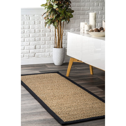 Tapis Nuloom Kiana Casual avec bordure en jonc de mer
