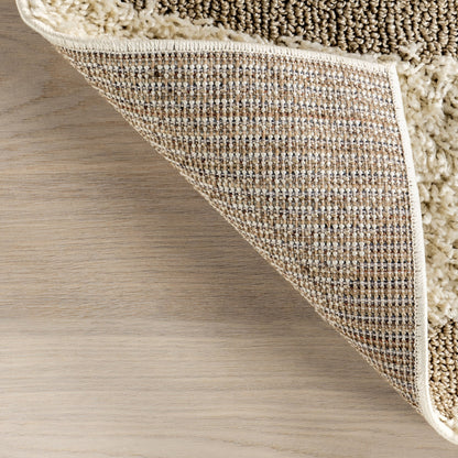 Tapis Shag contemporain Nuloom Krista à motifs tourbillonnants