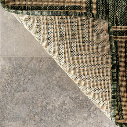 Tapis d'intérieur/extérieur classique à bordures Nuloom Leah