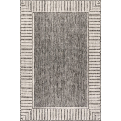 Tapis d'intérieur/extérieur classique à bordures Nuloom Leah
