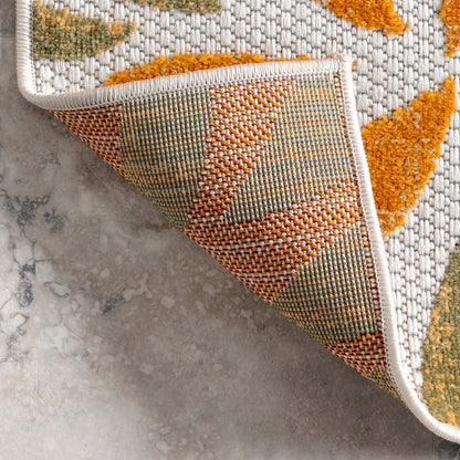 Tapis d'intérieur/extérieur à motif floral audacieux Nuloom Ronda