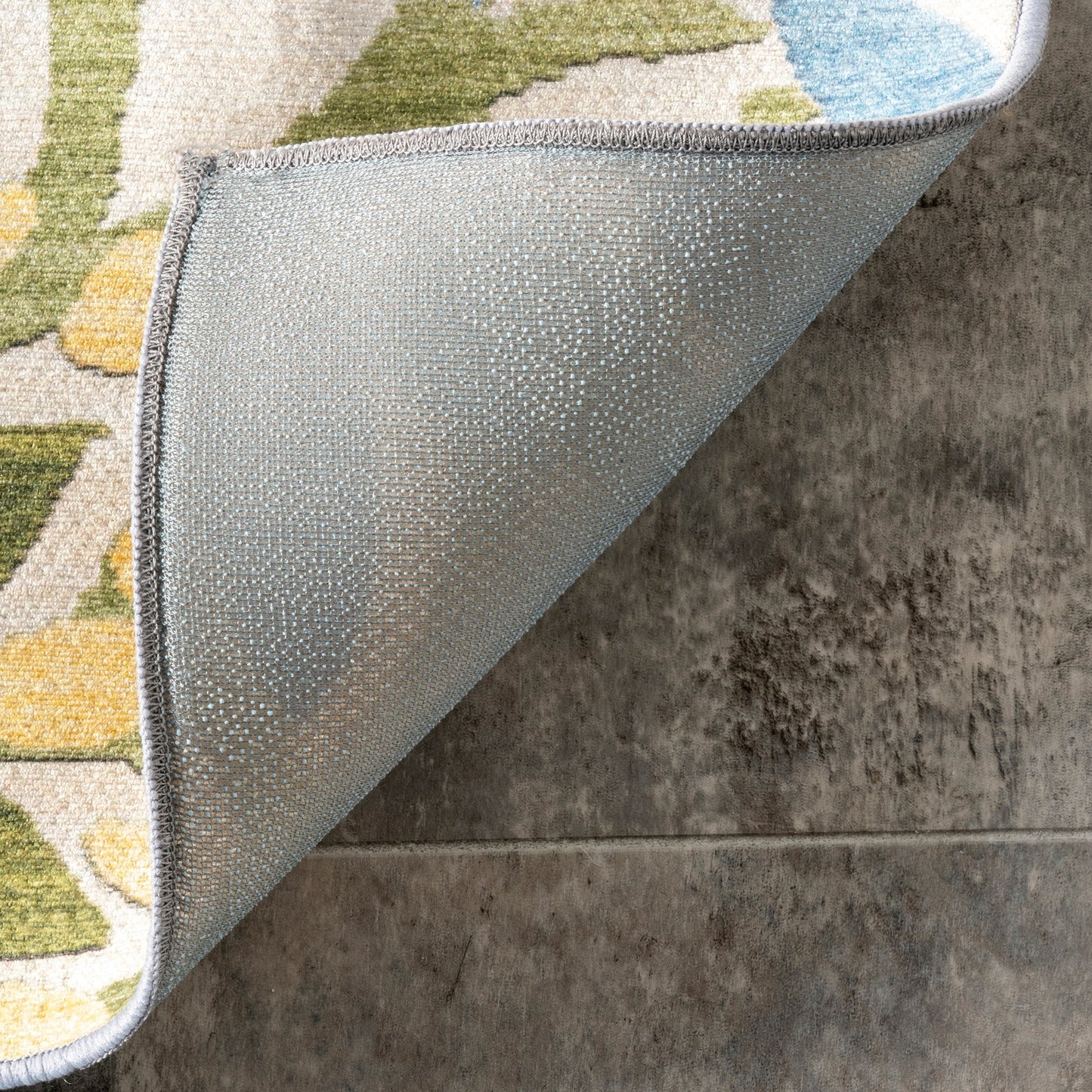 Tapis d'intérieur/extérieur lavable en machine à motif floral Nuloom Rosana