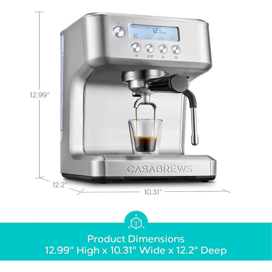 Machine à expresso tout-en-un CASABREWS Ultra avec écran LCD, argent