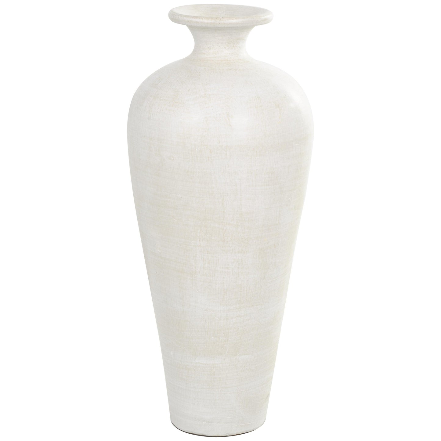 Grand vase décoratif en céramique de style amphore - Blanc - Roche River Decor