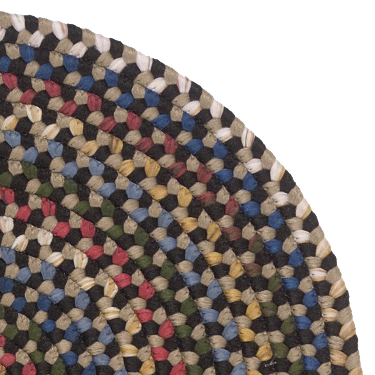 Colonial Mills Wayland Rustic Farmhouse Braided Multicolor Round Rug