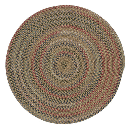 Colonial Mills Wayland Rustic Farmhouse Braided Multicolor Round Rug