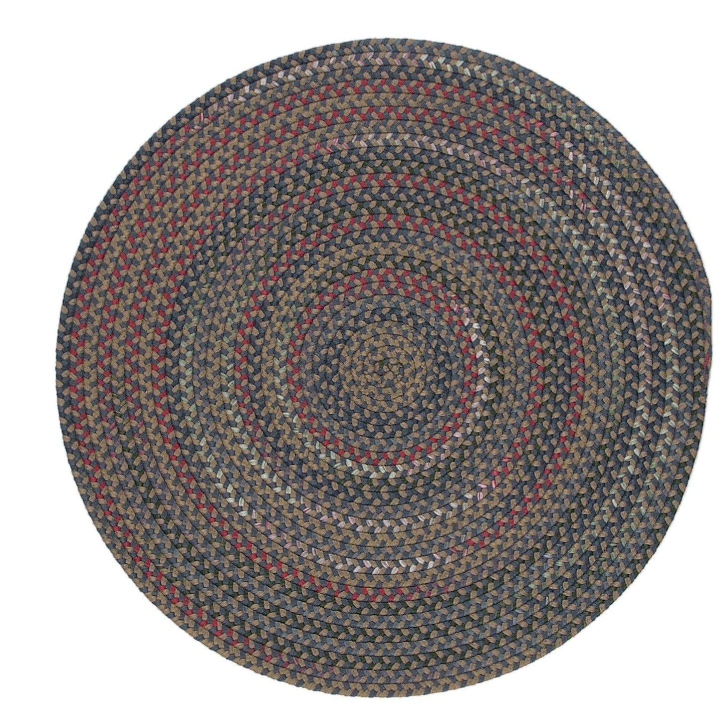 Colonial Mills Wayland Rustic Farmhouse Braided Multicolor Round Rug