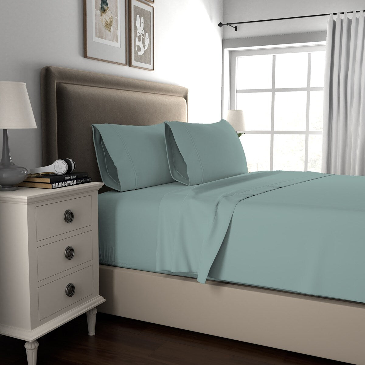 Color Sense 800TC Luxury Cotton-Blend Wrinkle-Resistant Sheet Set