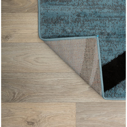 Tapis contemporain à motifs abstraits de cercles de la World Rug Gallery