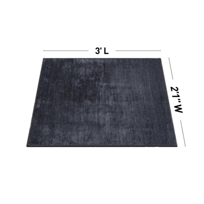 Contemporary Distressed Stripe Machine Washable Area Rug
