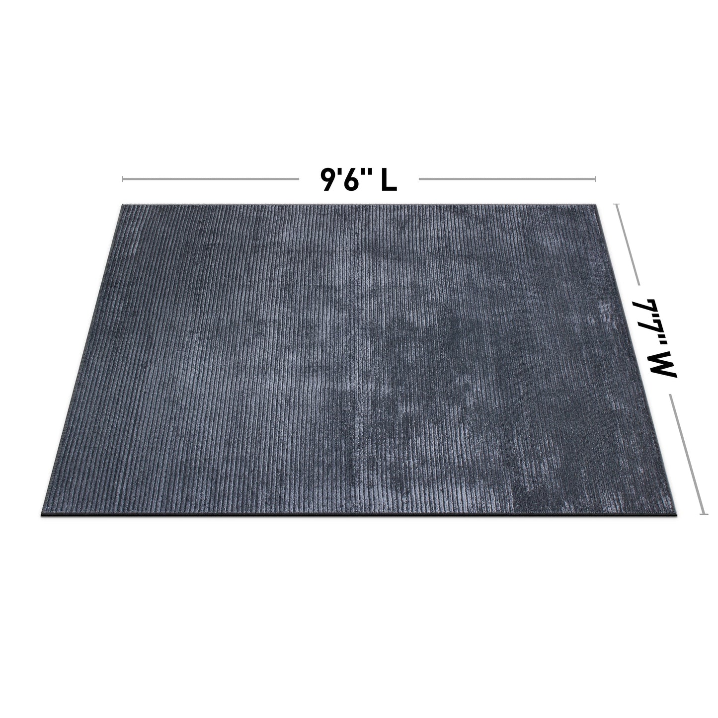 Contemporary Distressed Stripe Machine Washable Area Rug