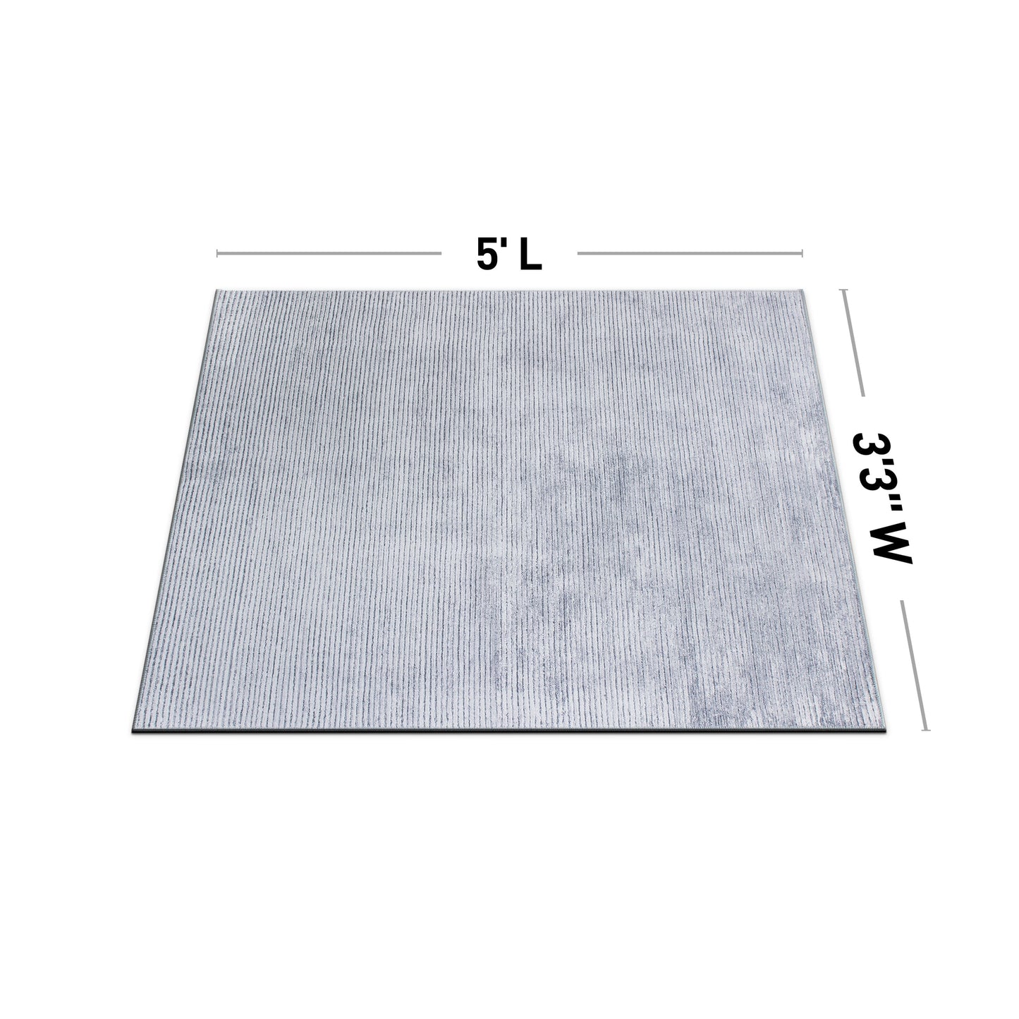 Contemporary Distressed Stripe Machine Washable Area Rug