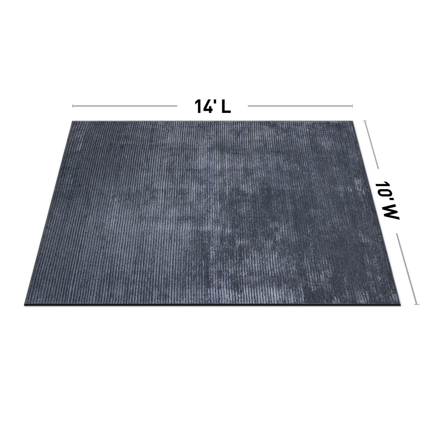 Contemporary Distressed Stripe Machine Washable Area Rug